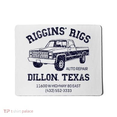Dillon Texas Friday Night Football Player Fan Riggins Rigs Mousepad