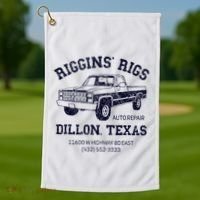 Dillon Texas Friday Night Football Player Fan Riggins Rigs Golf Towel thumb 1