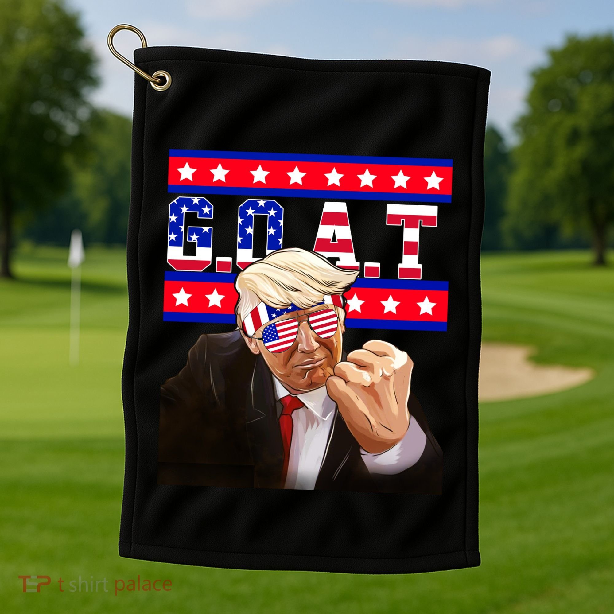 Donald Trump Goat Golf Towel