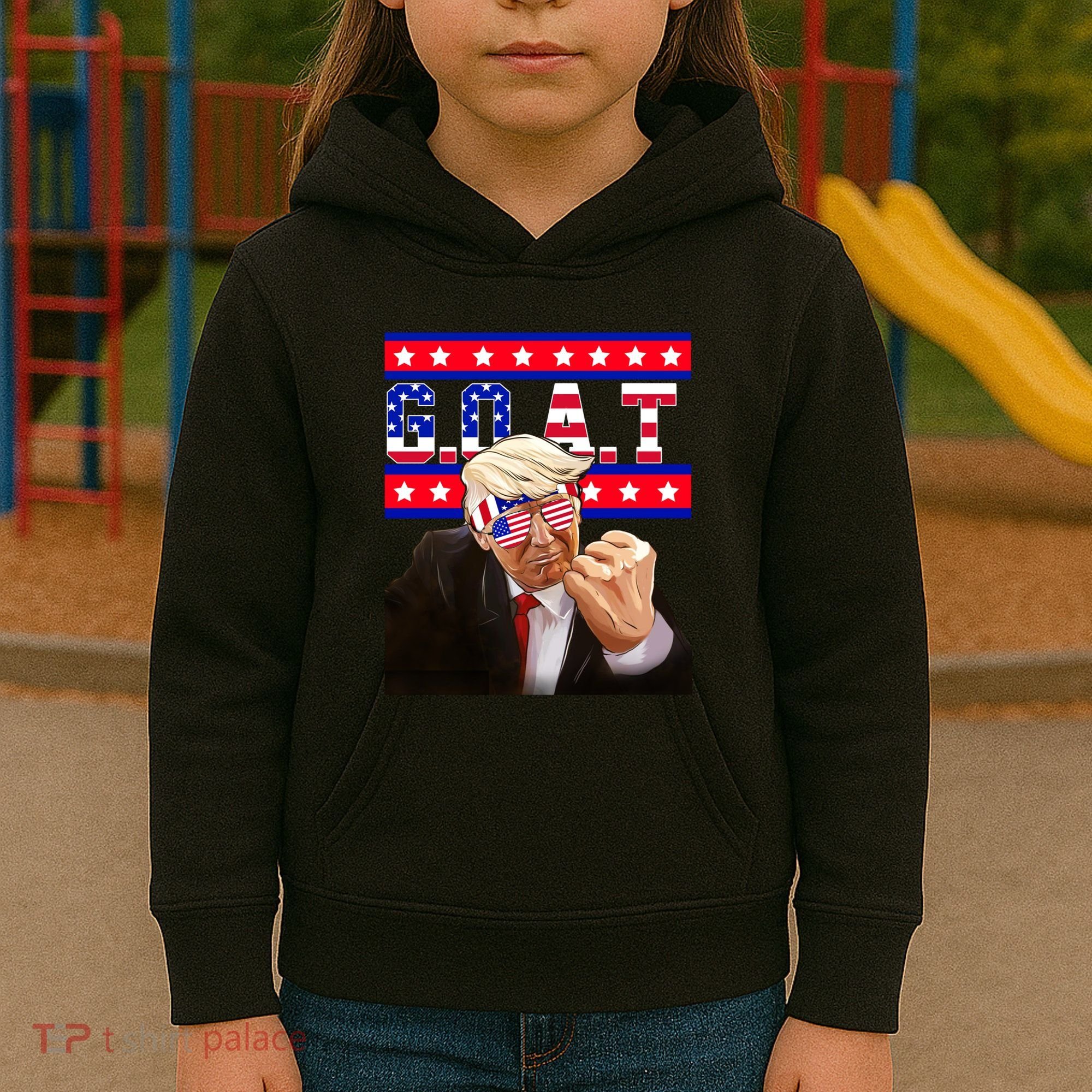 Donald Trump Goat Kids Hoodie