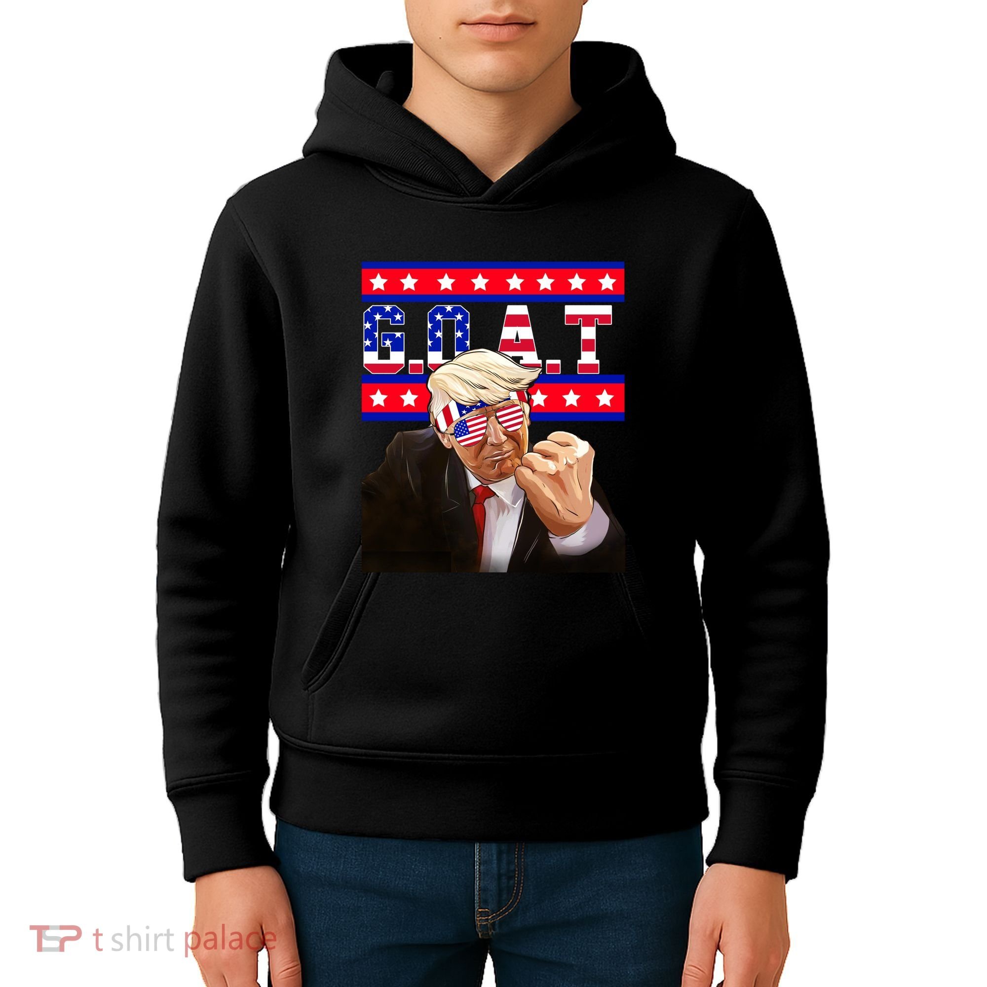 Donald Trump Goat Kids Hoodie