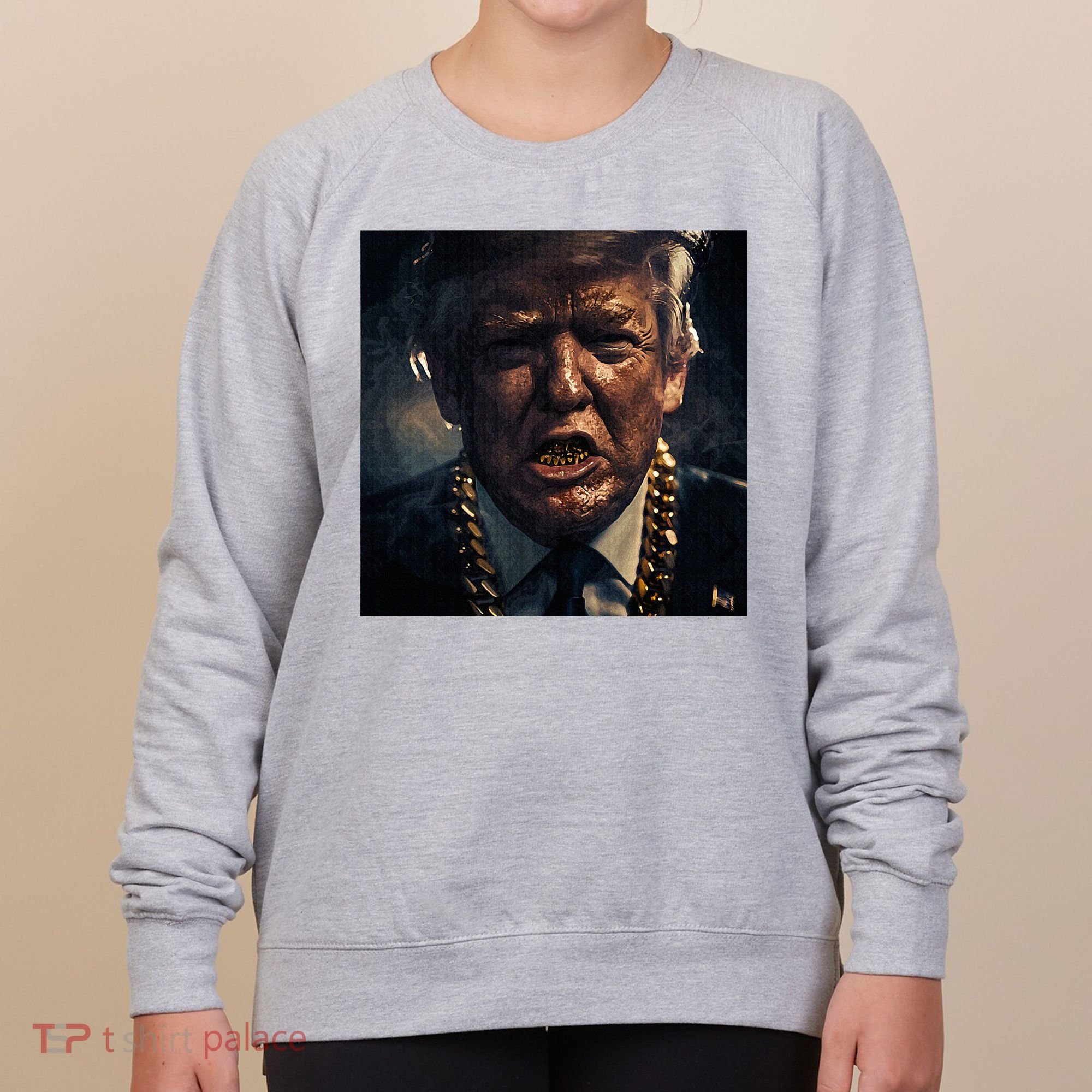Donald Trump Gold Grillz Women's Sweatshirt