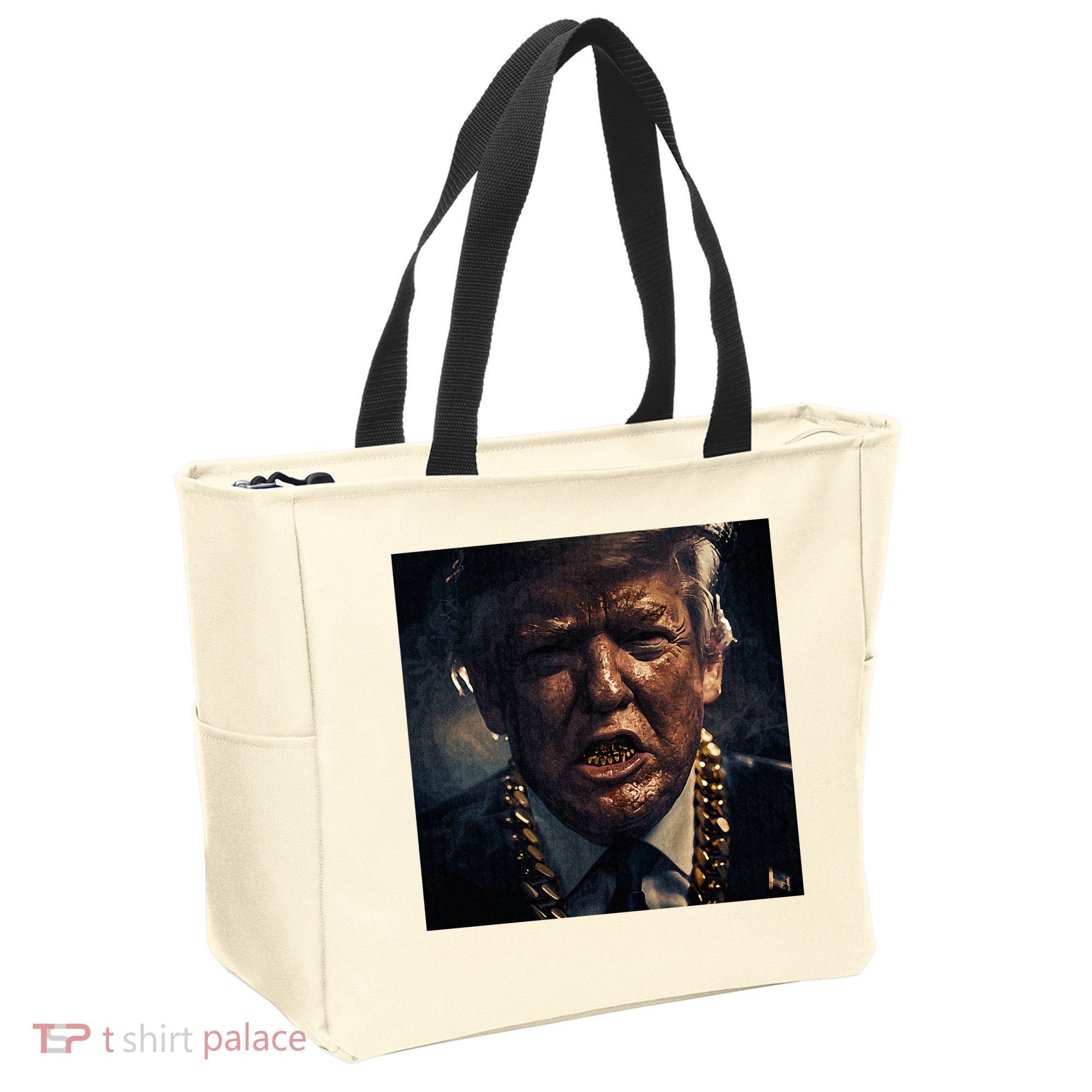 Donald Trump Gold Grillz Tote Bag