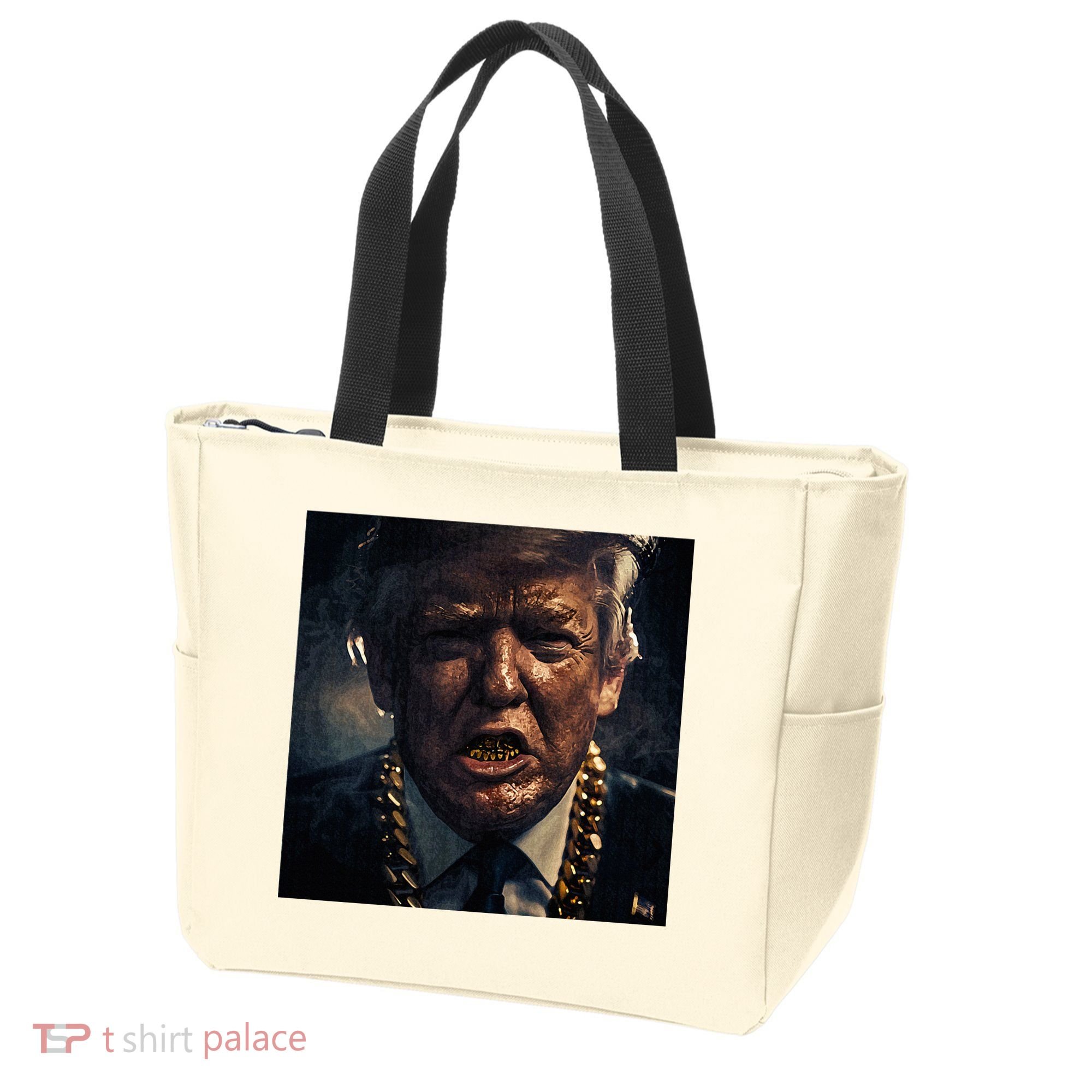 Donald Trump Gold Grillz Tote Bag