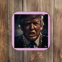 Donald Trump Gold Grillz Coaster thumb 0