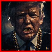Donald Trump Gold Grillz Santa Hat thumb 1