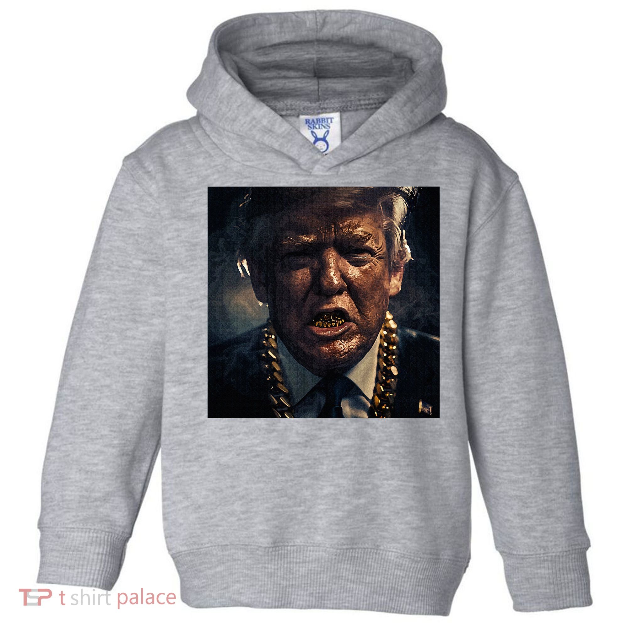 Donald Trump Gold Grillz Toddler Hoodie