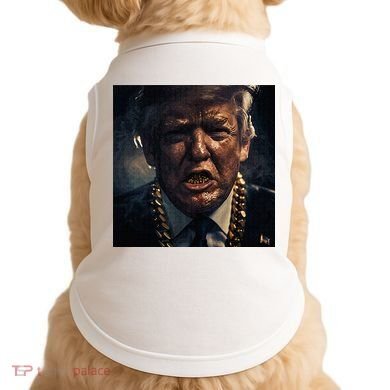 Donald Trump Gold Grillz Doggie Tank