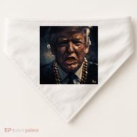 Donald Trump Gold Grillz USA-Made Doggie Bandana thumb 0
