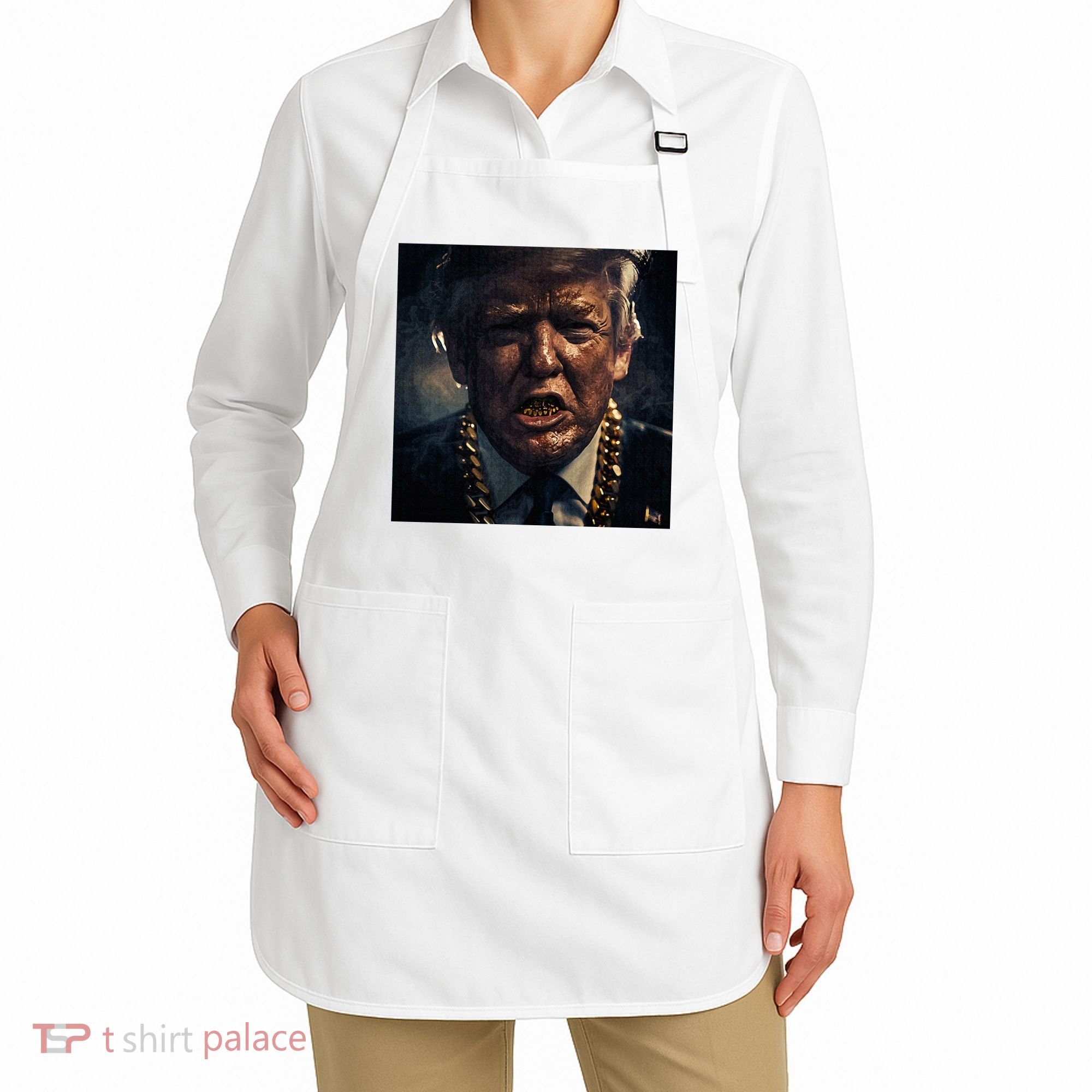 Donald Trump Gold Grillz Apron