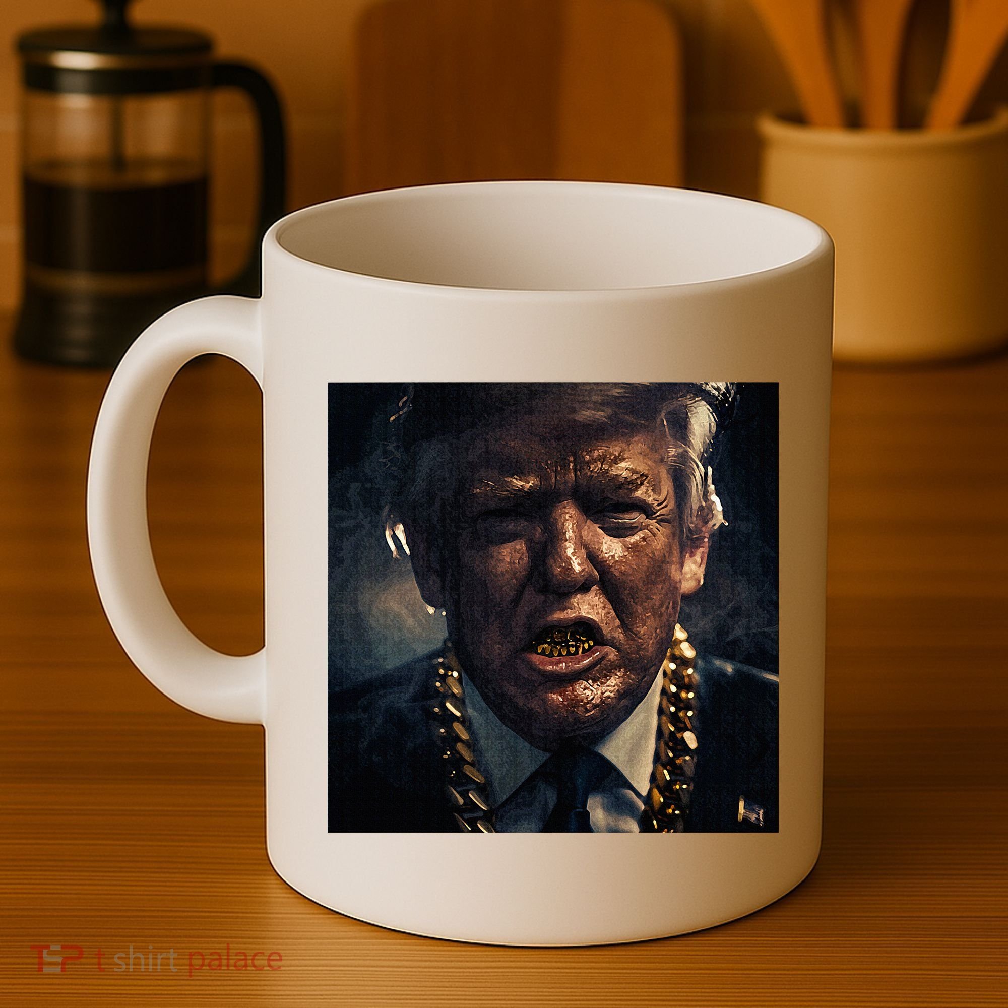 Donald Trump Gold Grillz Coffee Mug