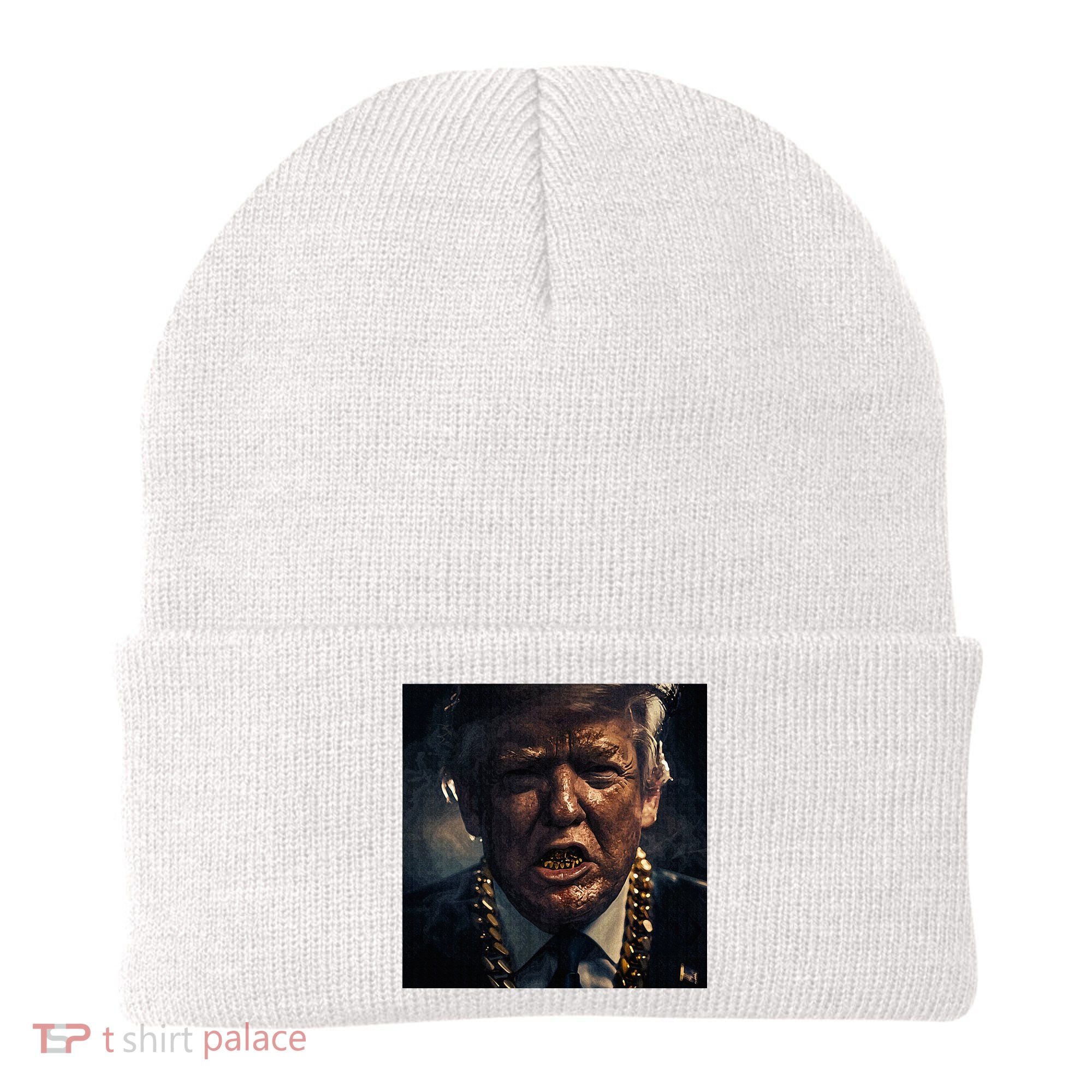 Donald Trump Gold Grillz Beanie