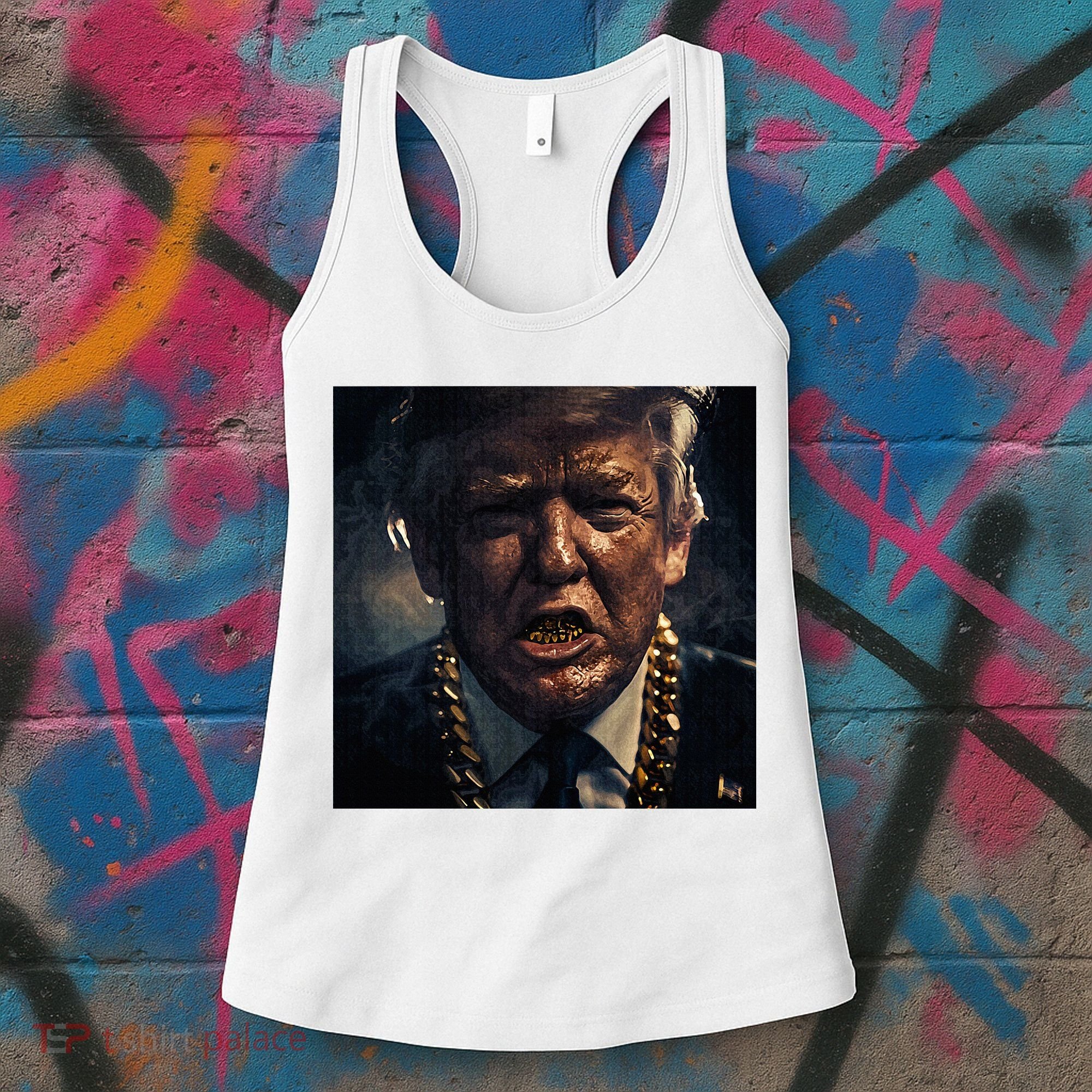 Donald Trump Gold Grillz Women's Tank Top