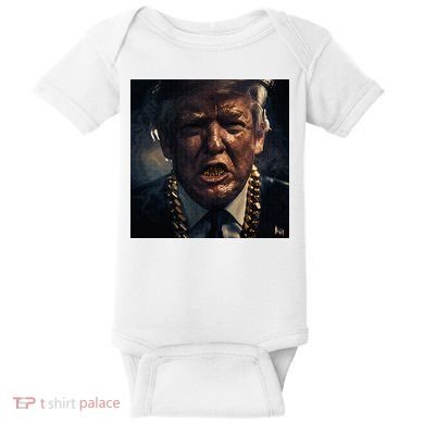 Donald Trump Gold Grillz Baby Bodysuit