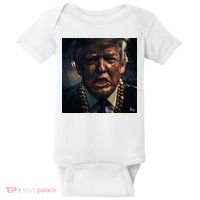 Donald Trump Gold Grillz Baby Bodysuit thumb 0