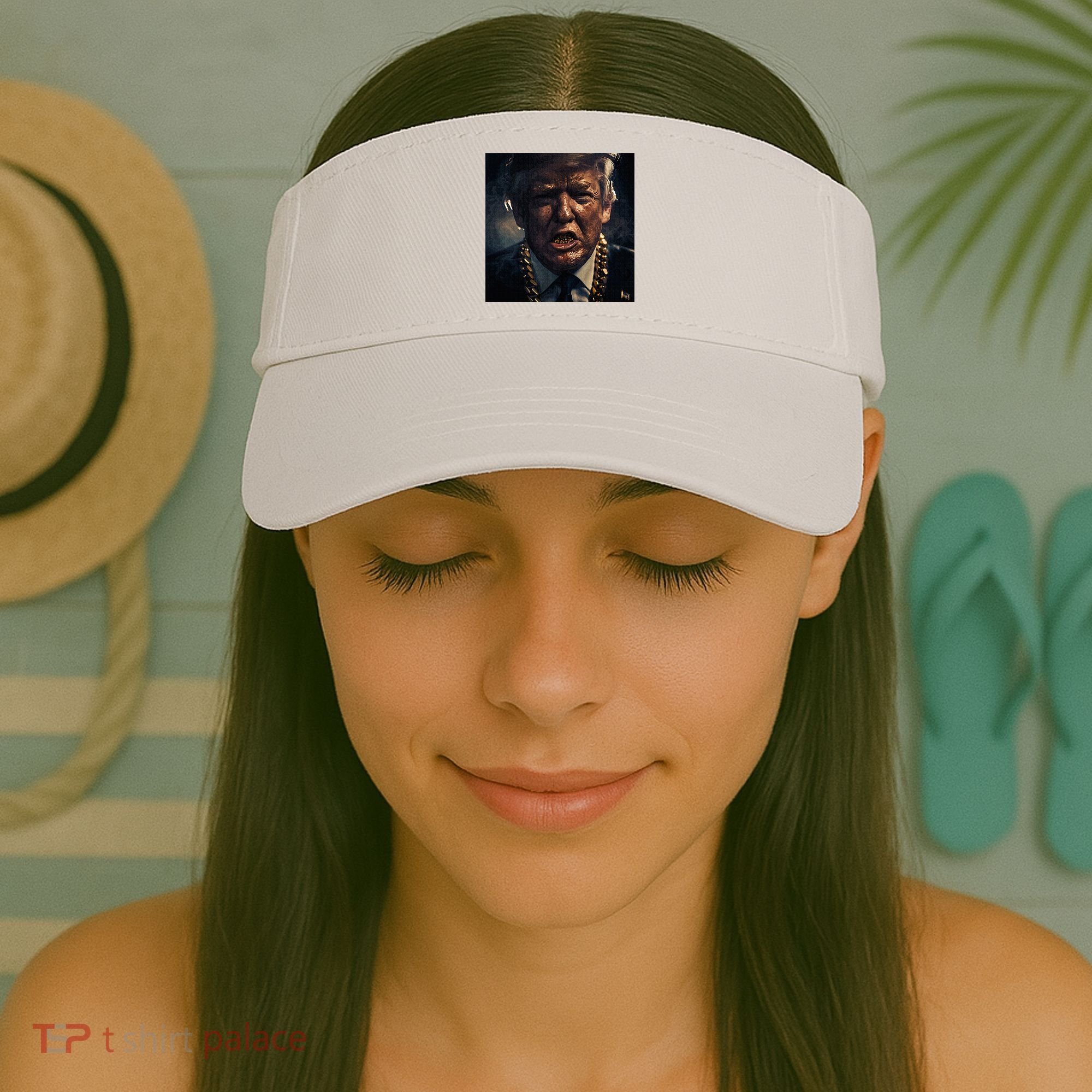 Donald Trump Gold Grillz Visor