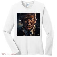 Donald Trump Gold Grillz Women's Long Sleeve Shirt thumb 0