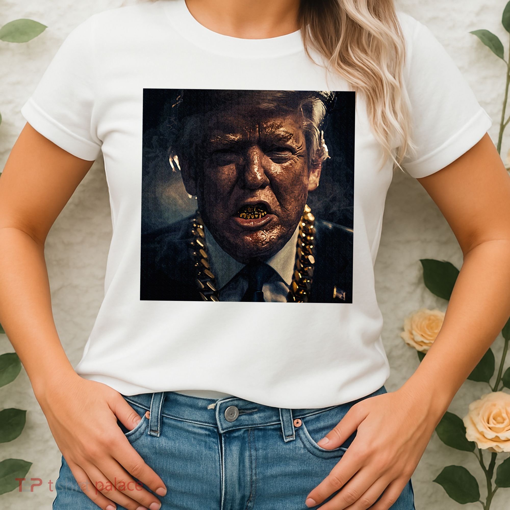 Donald Trump Gold Grillz Women's T-Shirt