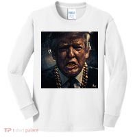 Donald Trump Gold Grillz Kids Long Sleeve Shirt thumb 0