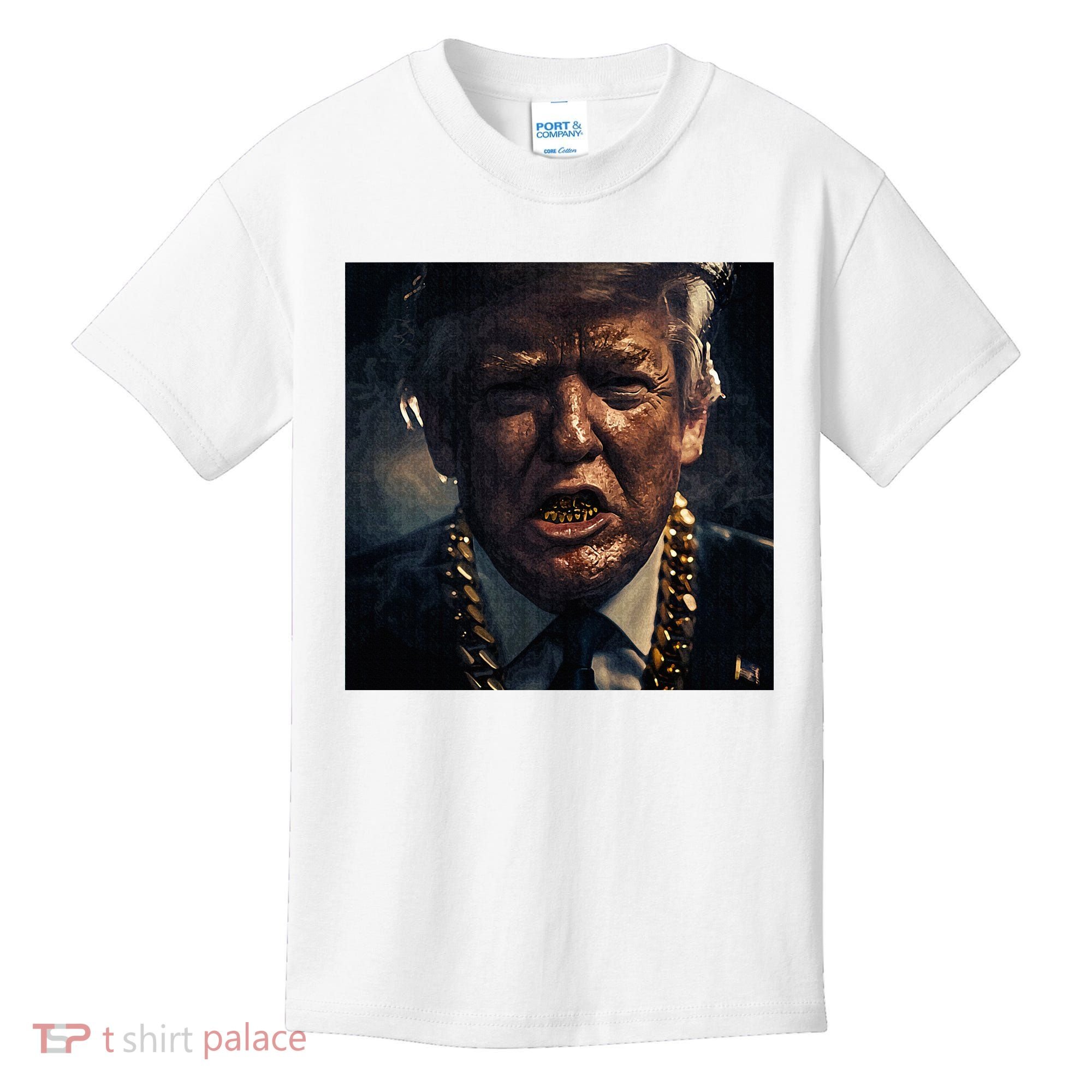 Donald Trump Gold Grillz Kids T-Shirt