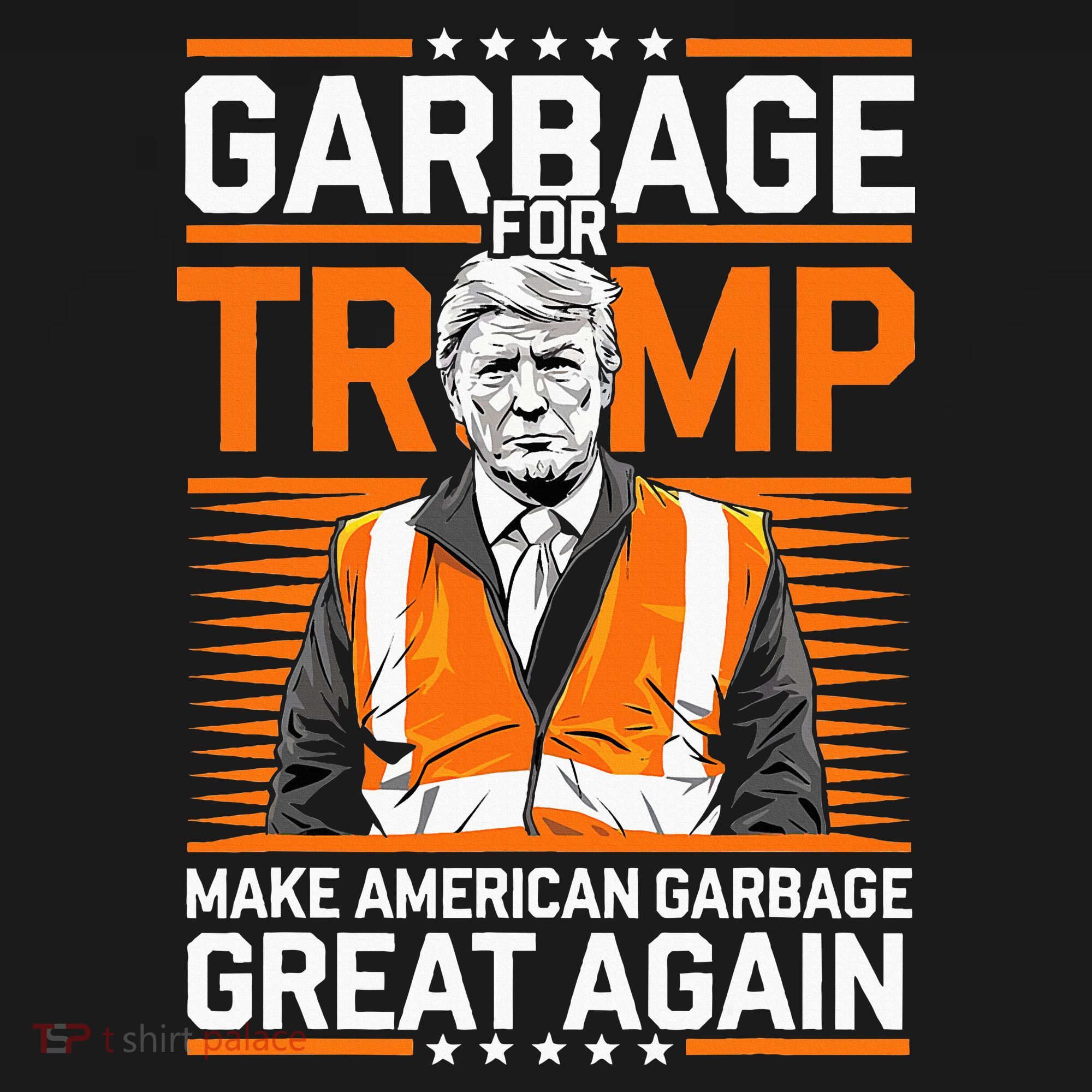 Donald Trump Garbage Orange Reflective Safety Vest Doggie Tank