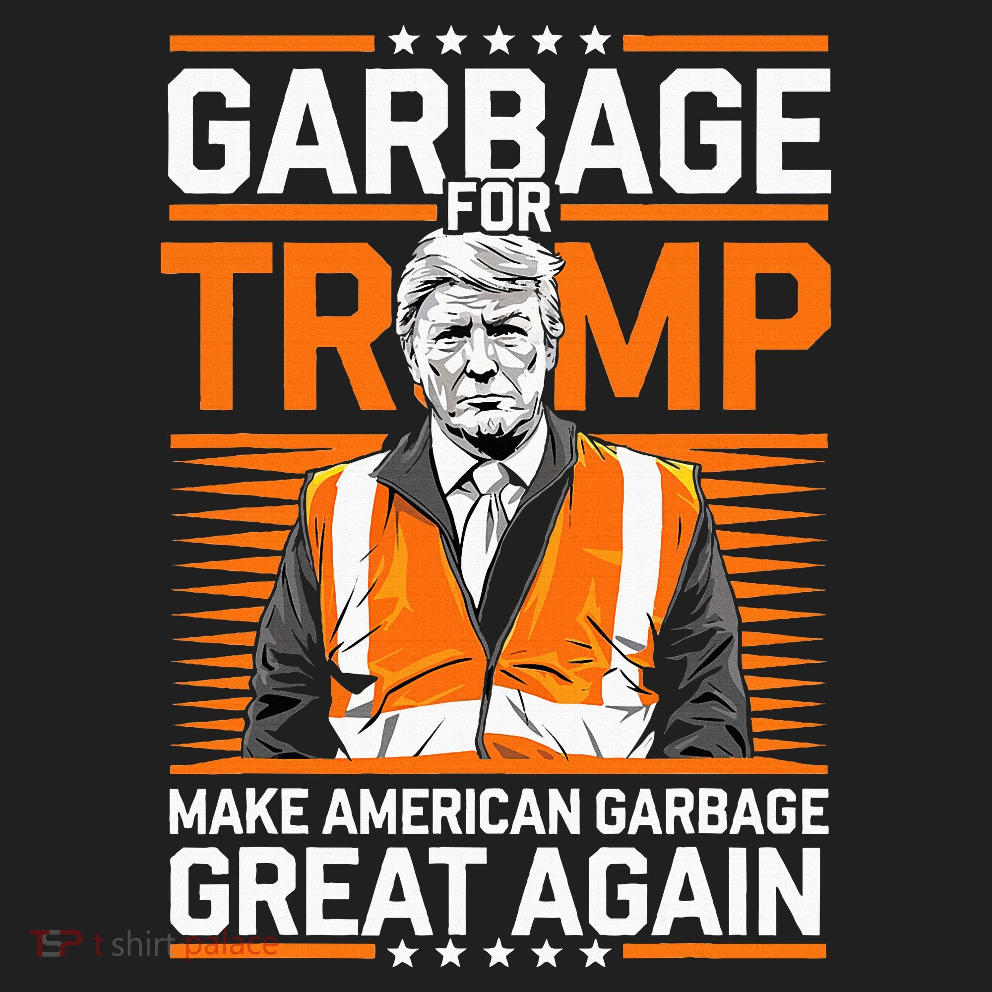 Donald Trump Garbage Orange Reflective Safety Vest Beanie