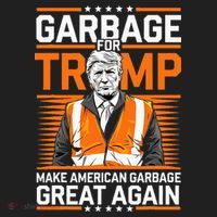 Donald Trump Garbage Orange Reflective Safety Vest Hat thumb 2
