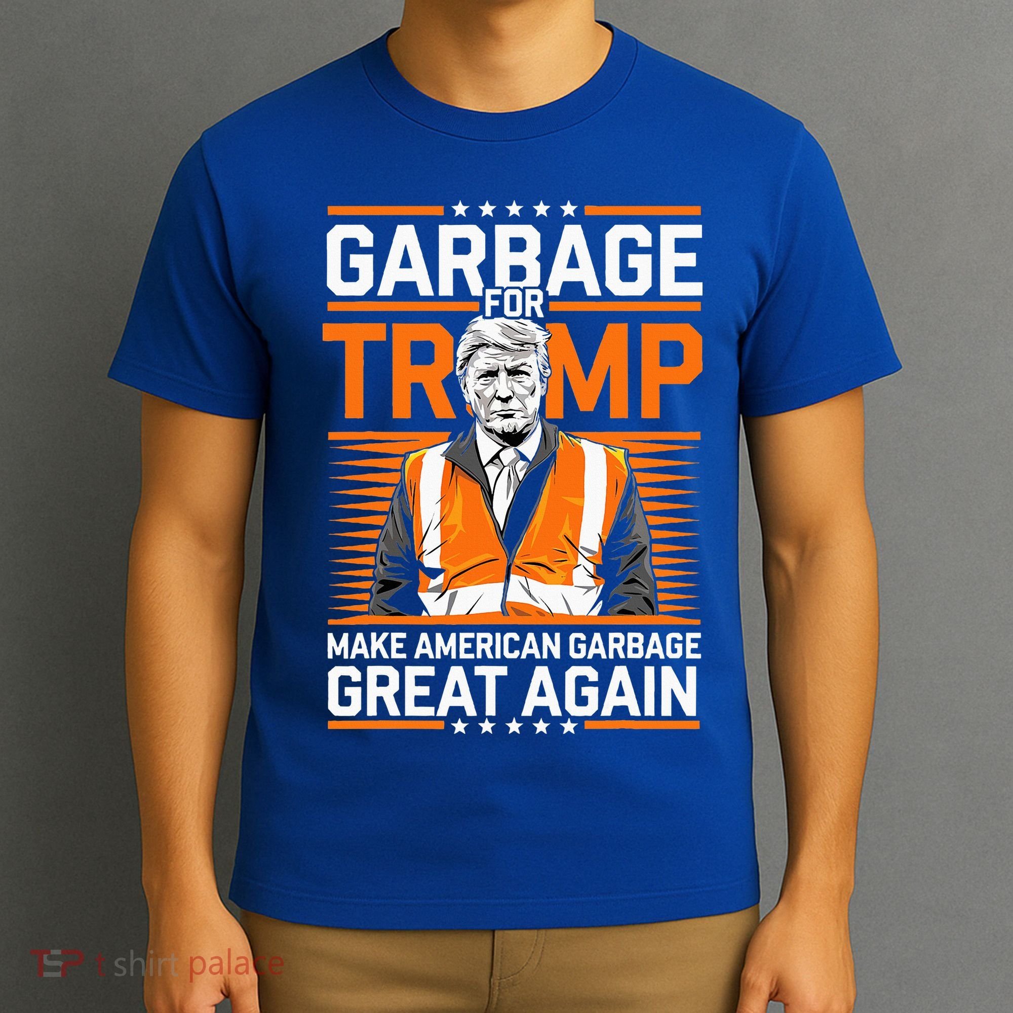 Donald Trump Garbage Orange Reflective Safety Vest T-Shirt