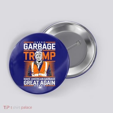 Donald Trump Garbage Orange Reflective Safety Vest Button