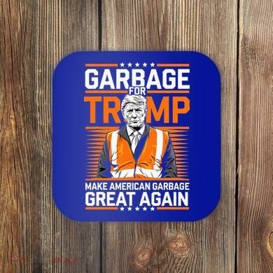 Donald Trump Garbage Orange Reflective Safety Vest Coaster