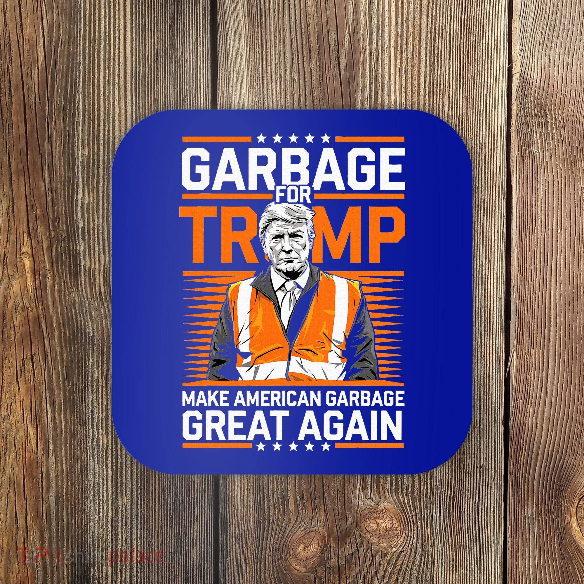 Donald Trump Garbage Orange Reflective Safety Vest Coaster