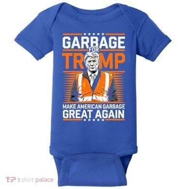 Donald Trump Garbage Orange Reflective Safety Vest Baby Bodysuit