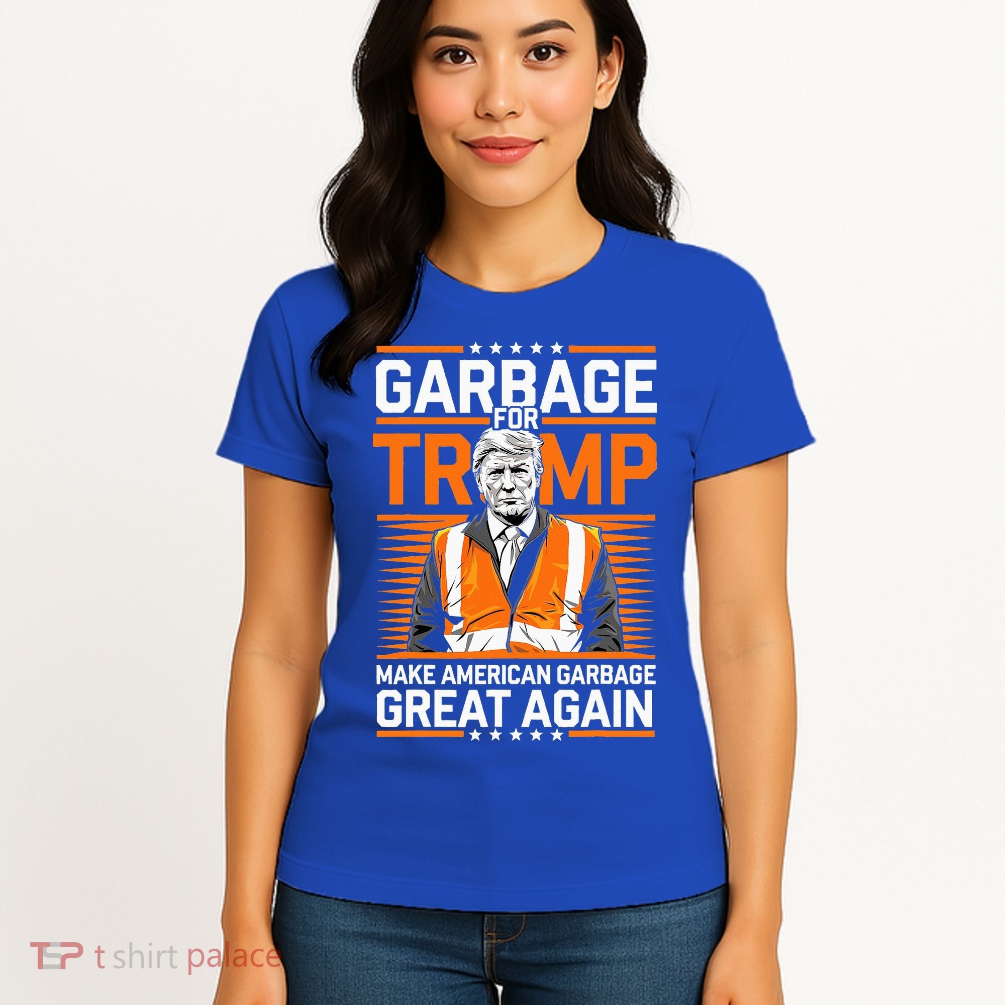 Donald Trump Garbage Orange Reflective Safety Vest Women's T-Shirt