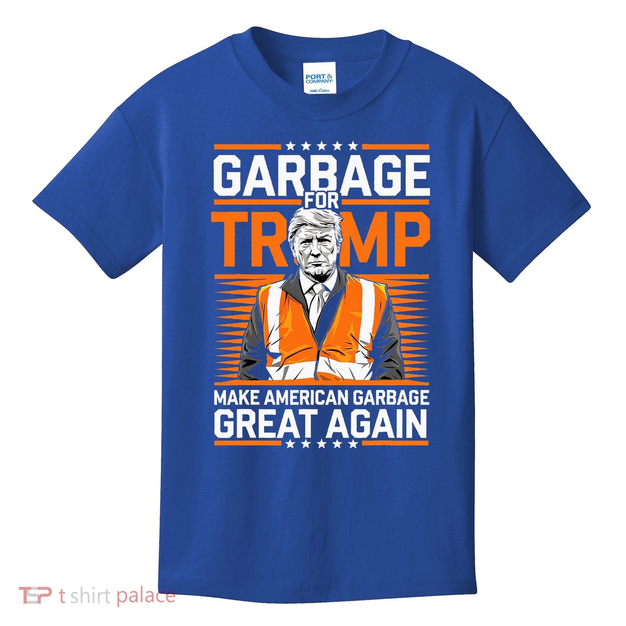 Donald Trump Garbage Orange Reflective Safety Vest Kids T-Shirt