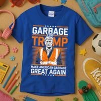 Donald Trump Garbage Orange Reflective Safety Vest Kids T-Shirt thumb 3