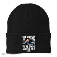 Donald Trump Get In Loser Were Taking America Back 2024 Beanie thumb 0