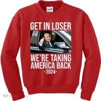 Donald Trump Get In Loser Were Taking America Back 2024 Kids Sweatshirt thumb 0