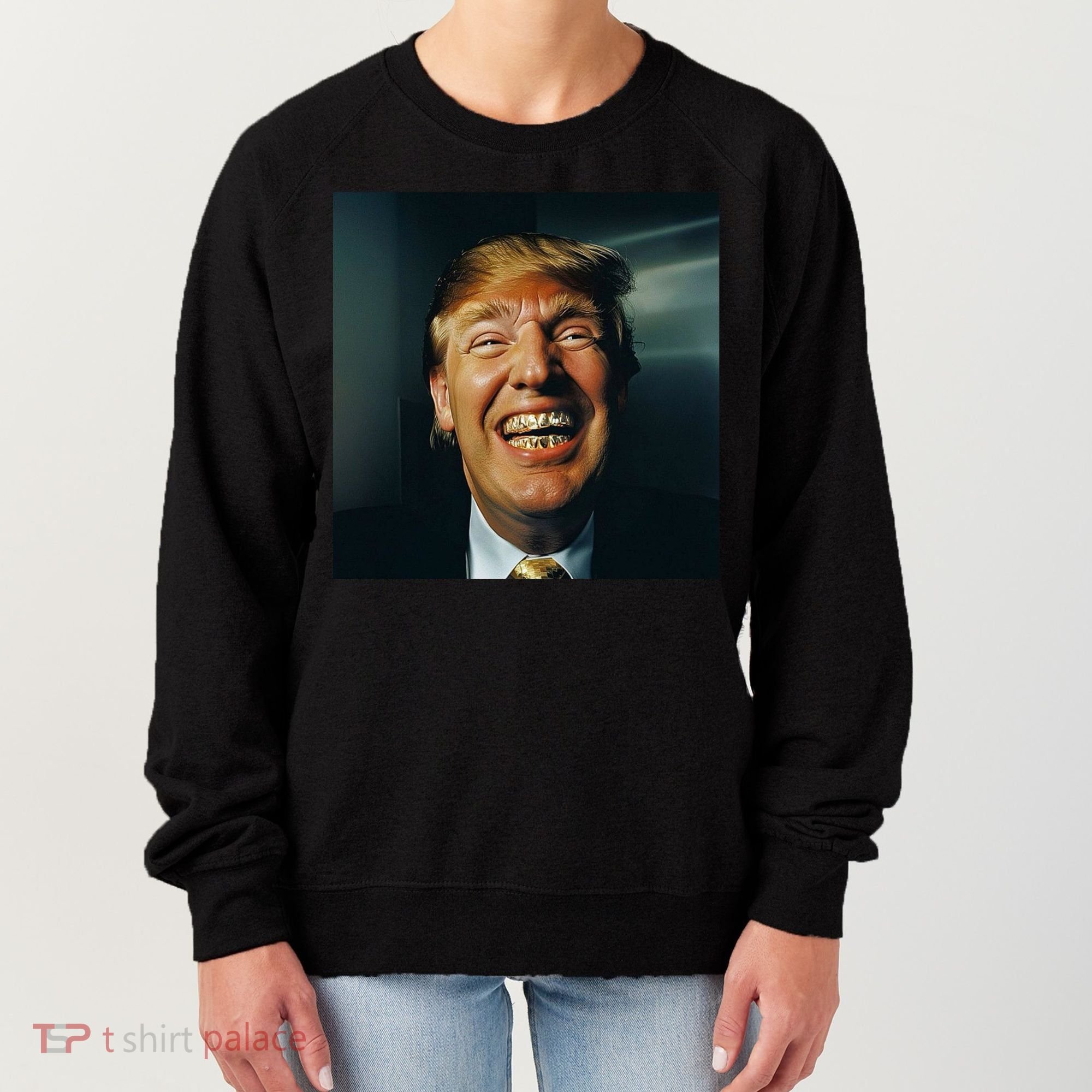Donald Trump Grillz Teeth Women's Sweatshirt