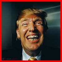 Donald Trump Grillz Teeth Santa Hat thumb 1