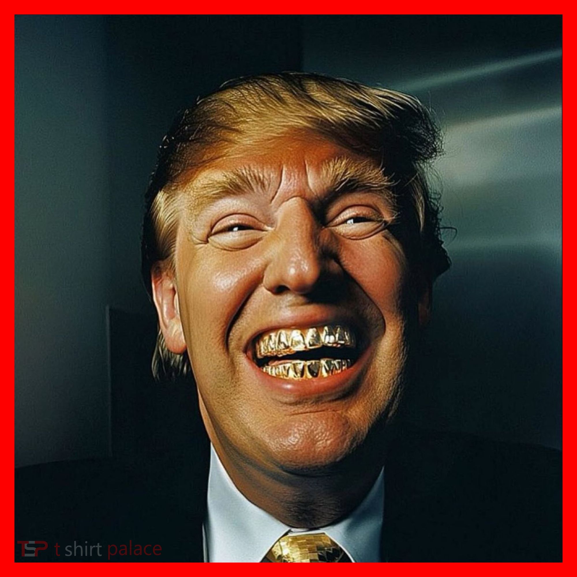 Donald Trump Grillz Teeth Santa Hat