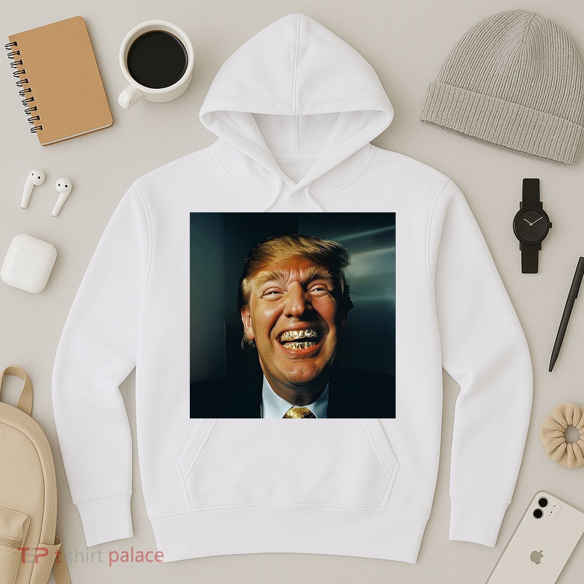 Donald Trump Grillz Teeth Hoodie