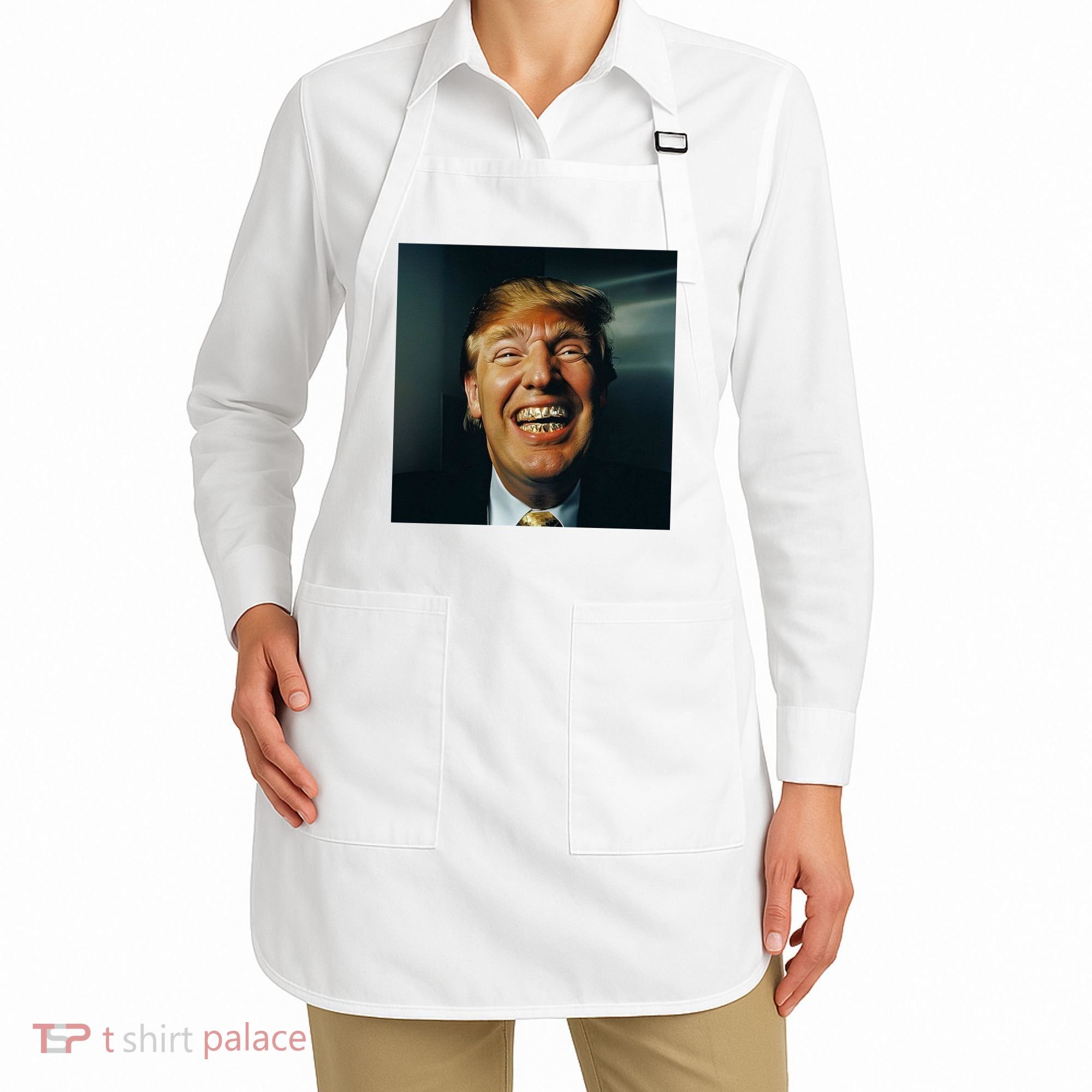 Donald Trump Grillz Teeth Apron