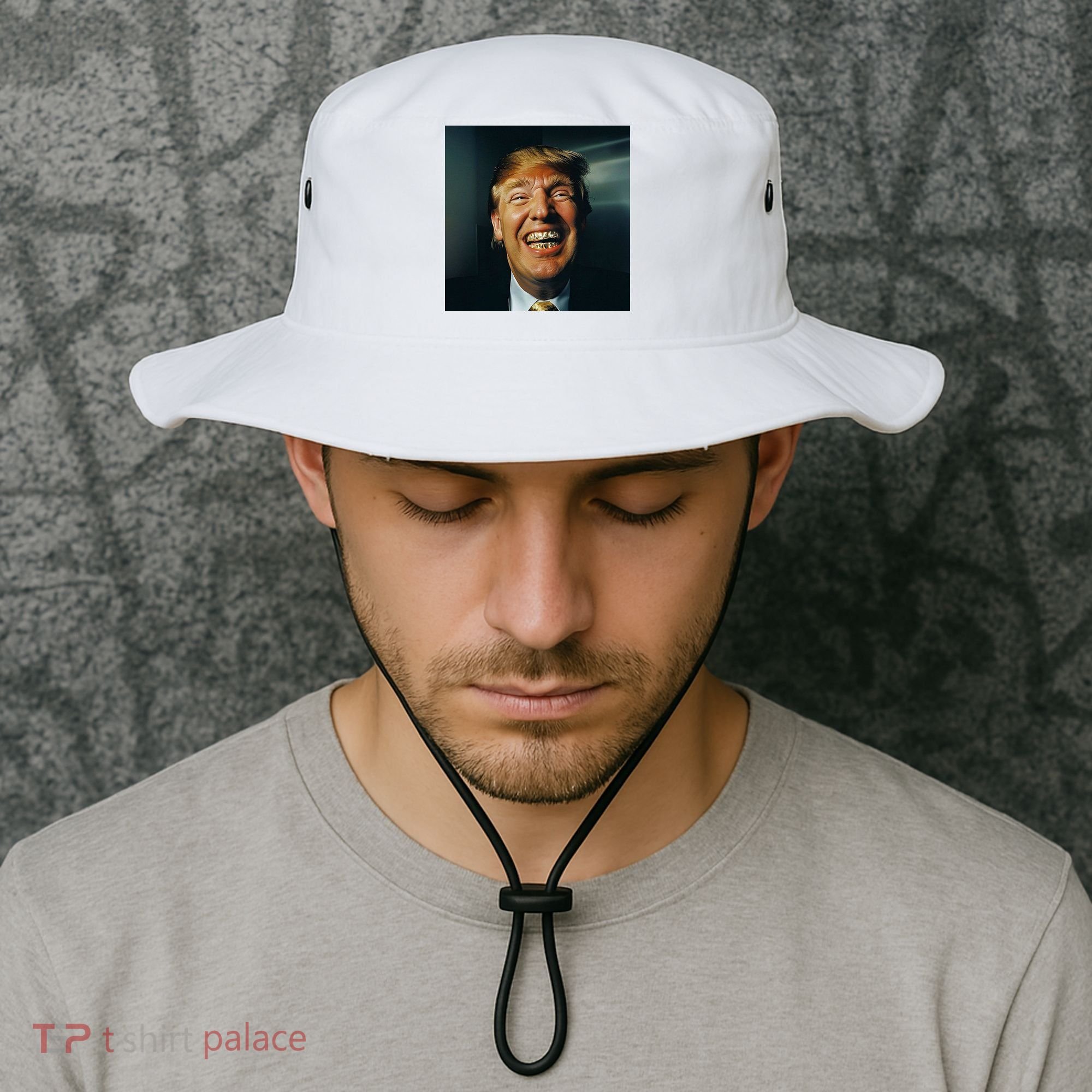 Donald Trump Grillz Teeth Bucket Hat