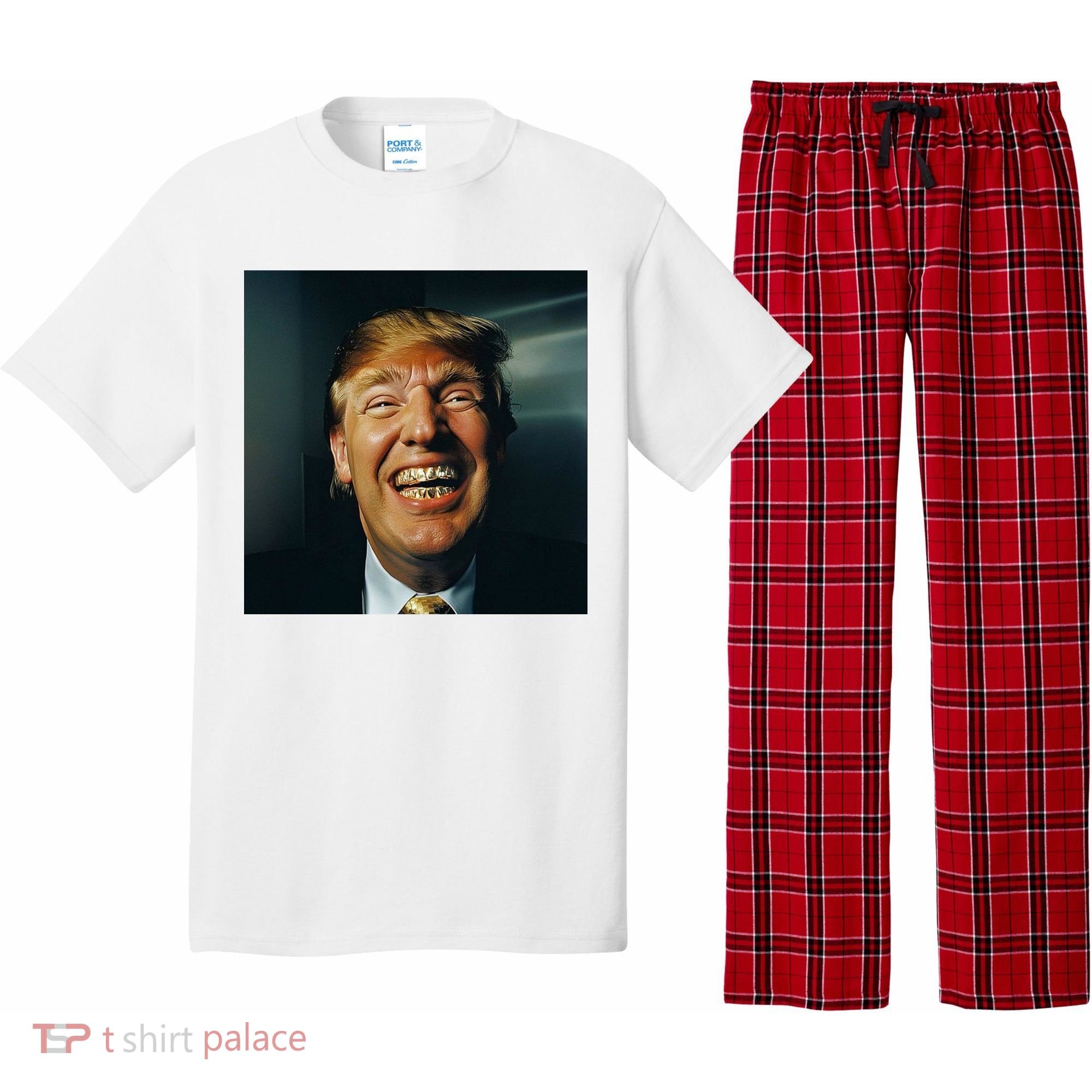 Donald Trump Grillz Teeth Pajama Set
