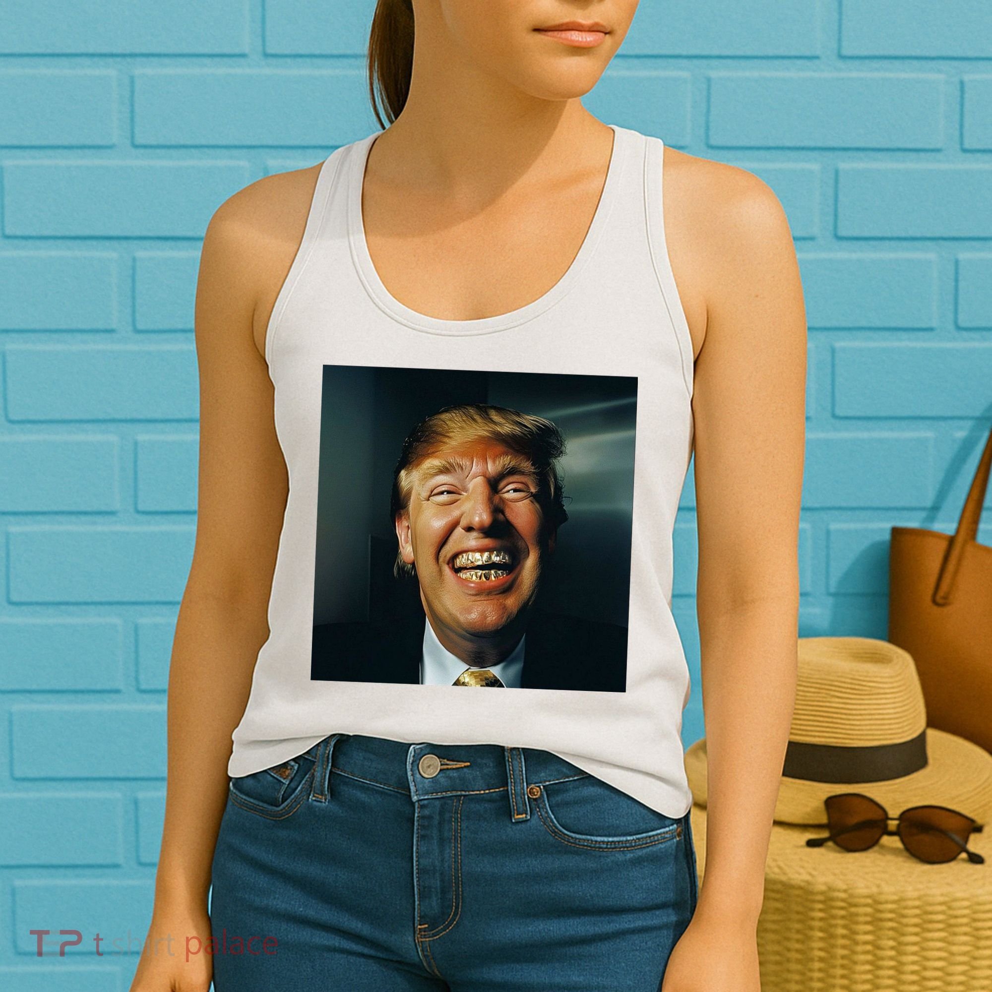 Donald Trump Grillz Teeth Women's Tank Top