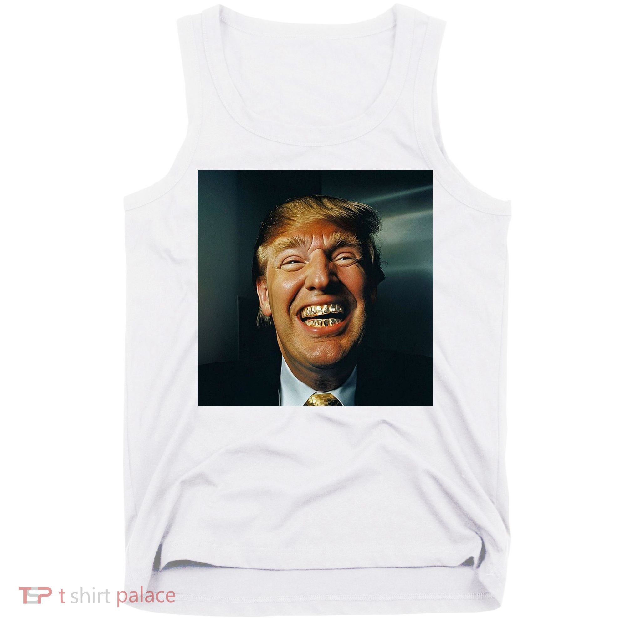 Donald Trump Grillz Teeth Tank Top