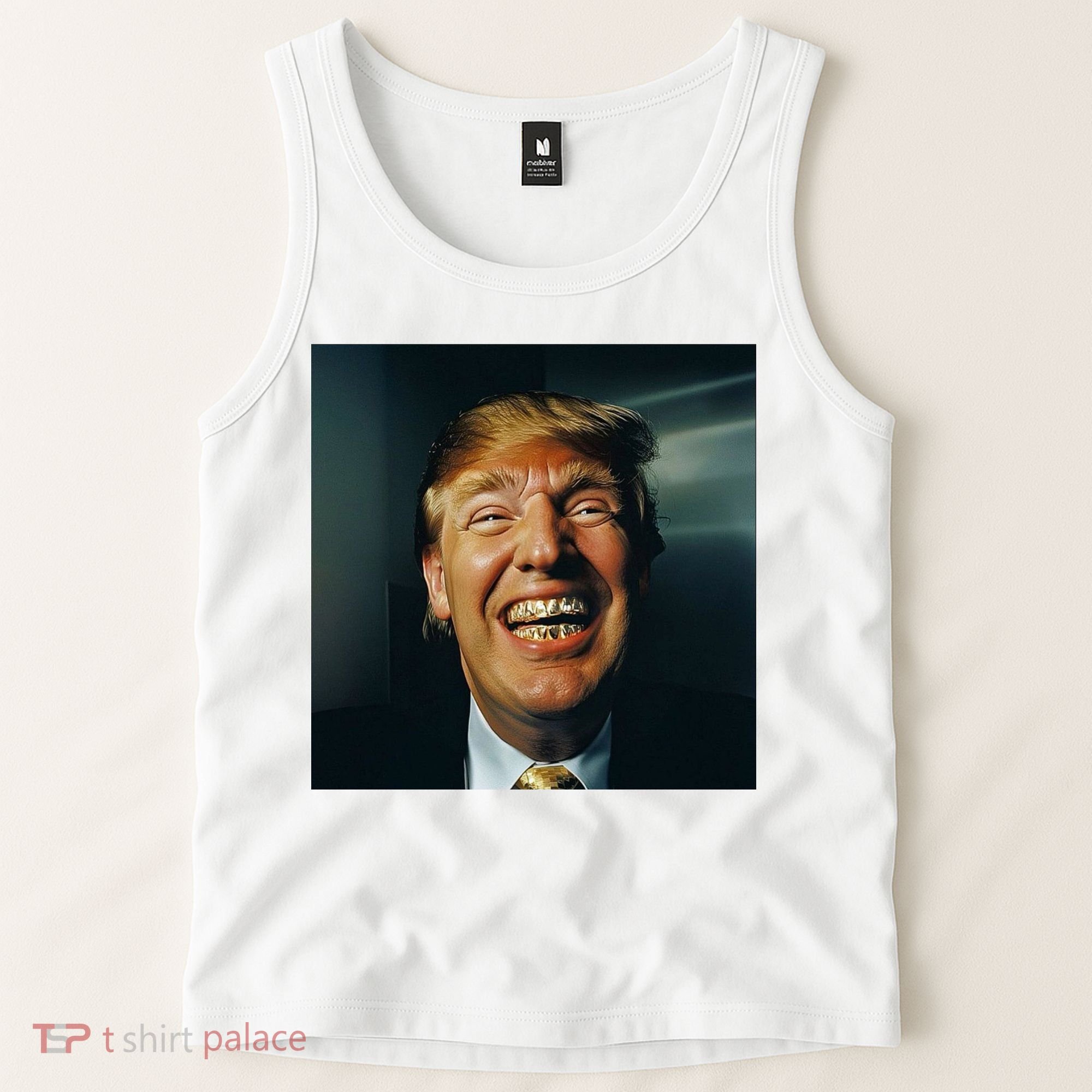 Donald Trump Grillz Teeth Tank Top