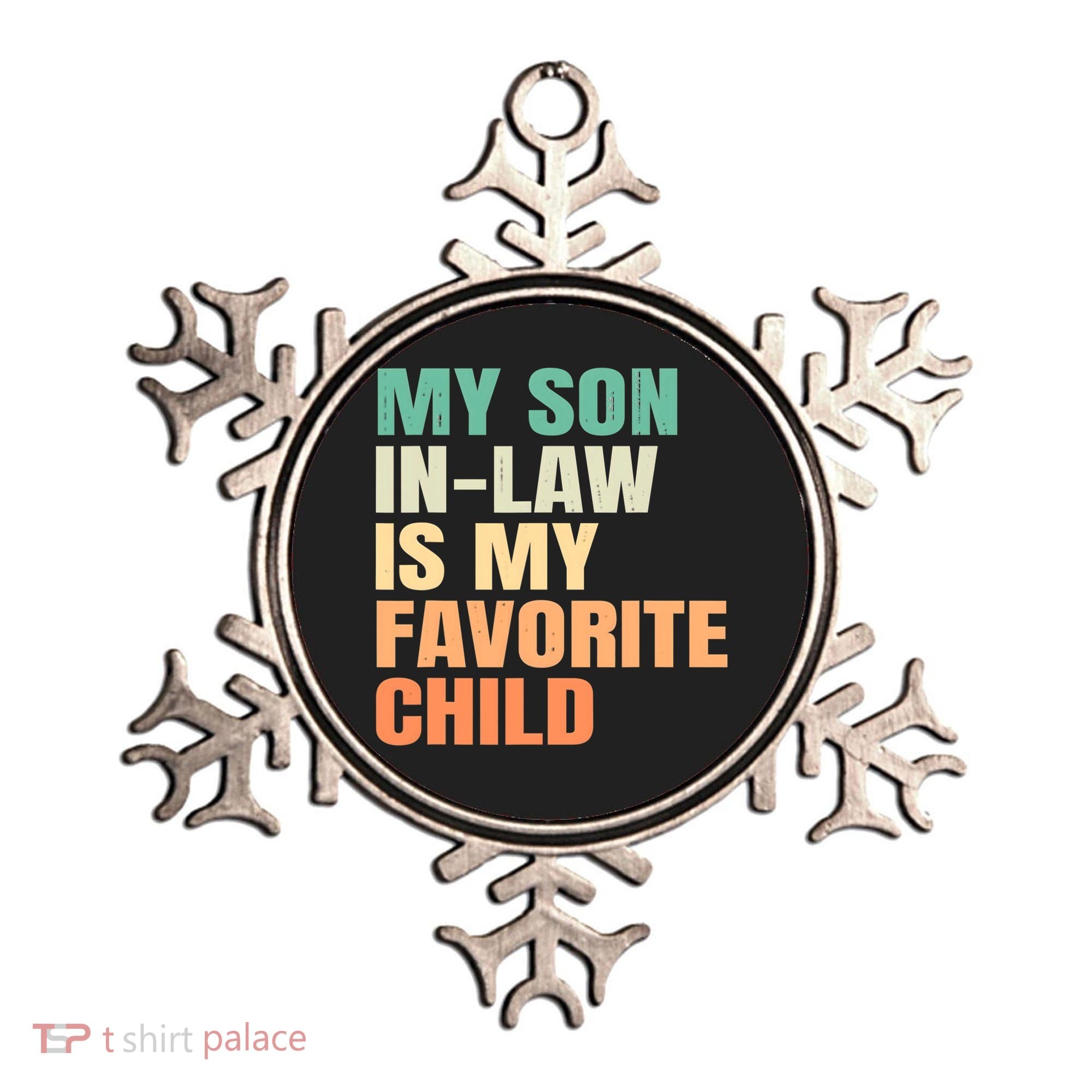 retro My Son In Law Is My Favorite Child Ornament