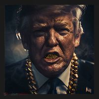 Donald Trump Gold Grillz Women's Hoodie thumb 2