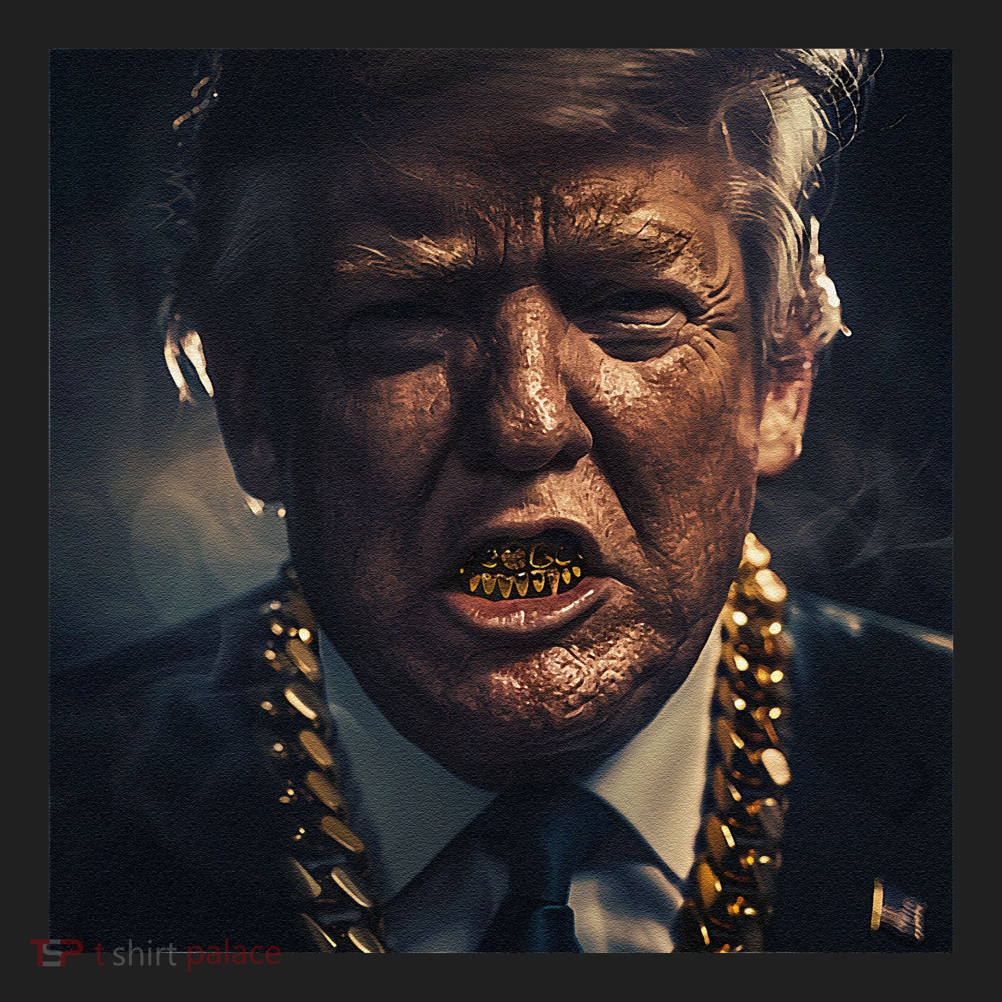 Donald Trump Gold Grillz Hat